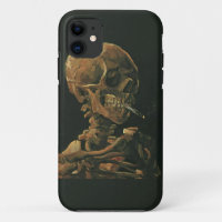Vincent van Gogh Skull Smoking Cigarette