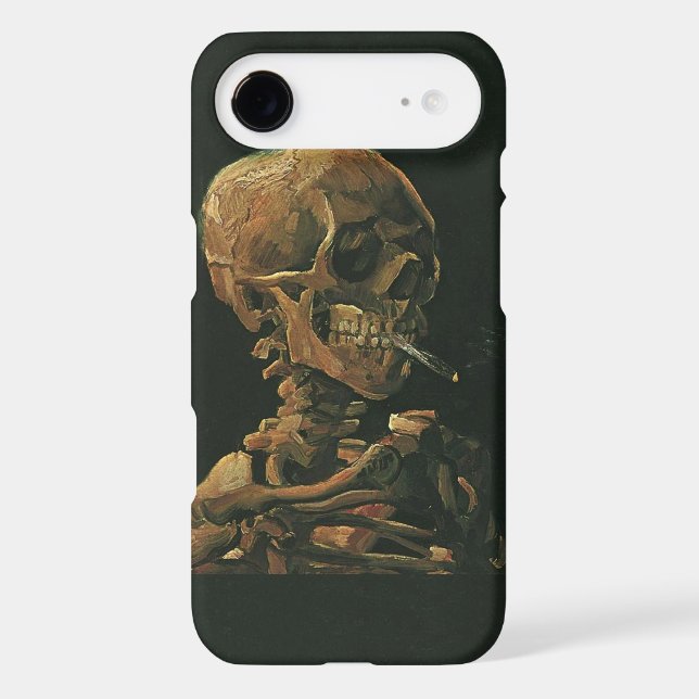 Vincent van Gogh Skull Smoking Cigarette Case-Mate iPhone Case (Back)