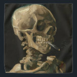Vincent Van Gogh - Skull with Burning Cigarette Bandana<br><div class="desc">Vincent Van Gogh - Skull with Burning Cigarette</div>