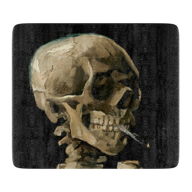 Vincent van Gogh - Skull with Burning Cigarette Cutting Board (Front)