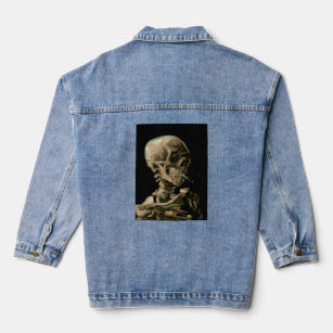 Vincent van Gogh - Skull with Burning Cigarette Denim Jacket