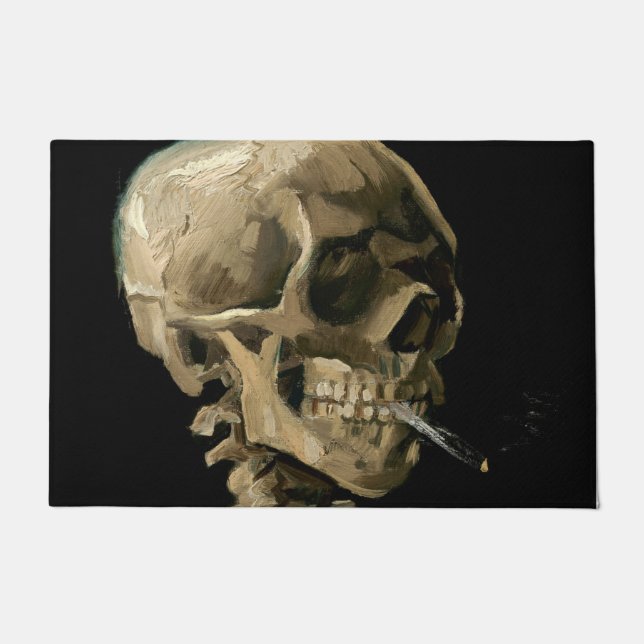 Vincent van Gogh - Skull with Burning Cigarette Doormat (Front)