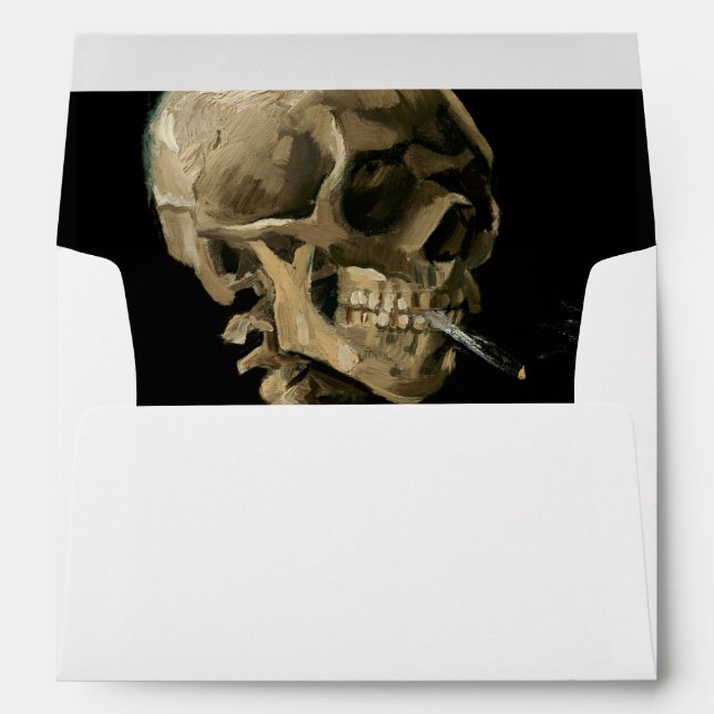 Vincent van Gogh - Skull with Burning Cigarette Envelope (Back (Bottom))