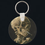 Vincent Van Gogh - Skull with Burning Cigarette Key Ring<br><div class="desc">Vincent Van Gogh - Skull with Burning Cigarette</div>