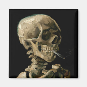 Vincent van Gogh - Skull with Burning Cigarette Magnet