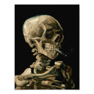 Vincent van Gogh - Skull with Burning Cigarette Photo Print