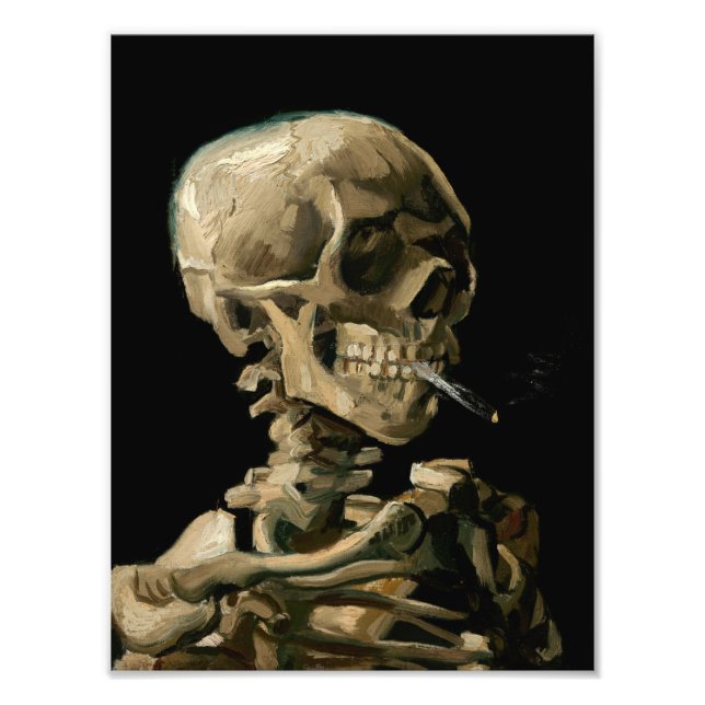 Vincent van Gogh - Skull with Burning Cigarette Photo Print (Front)