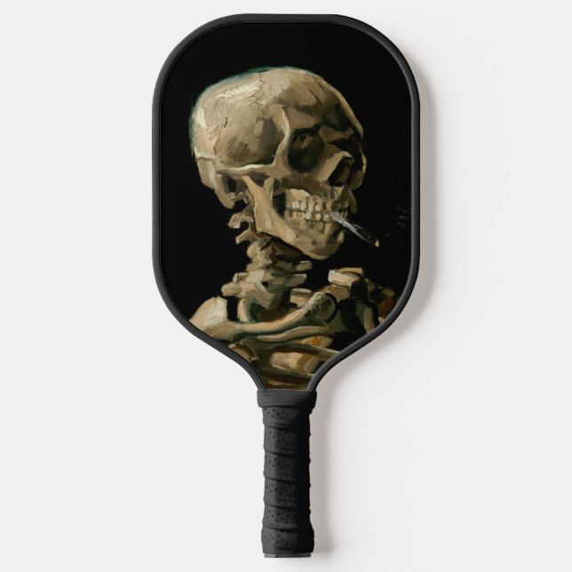 Vincent van Gogh - Skull with Burning Cigarette Pickleball Paddle (Front)