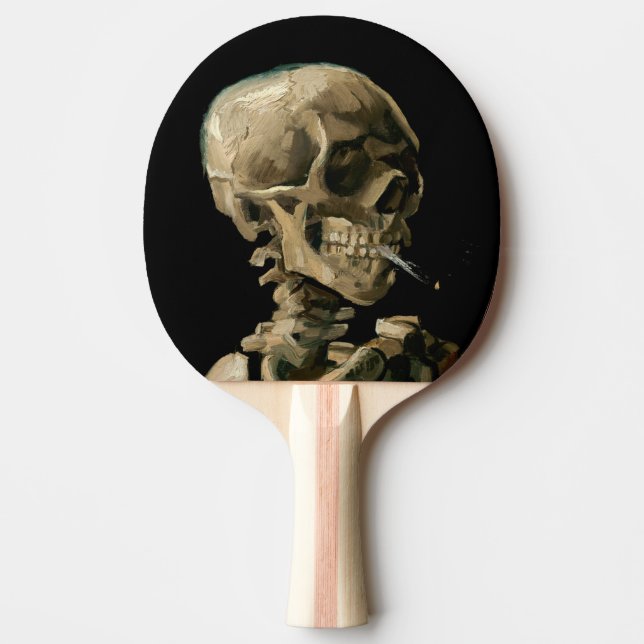 Vincent van Gogh - Skull with Burning Cigarette Ping Pong Paddle (Front)