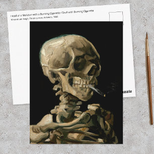 Vincent van Gogh - Skull with Burning Cigarette Postcard