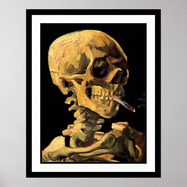 Vincent Van Gogh - Skull With Burning Cigarette Poster (Front)