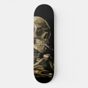Vincent van Gogh - Skull with Burning Cigarette Skateboard