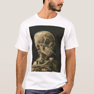 Vincent Van Gogh - Skull with Burning Cigarette T-Shirt