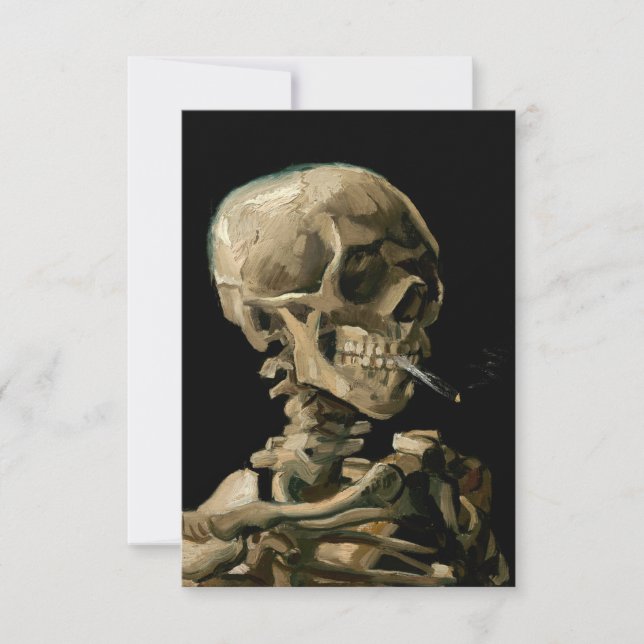 Vincent van Gogh - Skull with Burning Cigarette Thank You Card (Front)