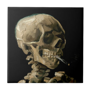 Vincent van Gogh - Skull with Burning Cigarette Tile