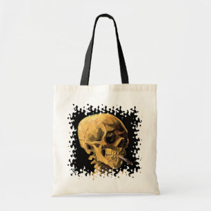 Vincent Van Gogh - Skull With Burning Cigarette Tote Bag