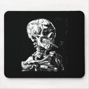 Vincent Van Gogh Skull With Cigarette Skeleton Hal Mouse Pad