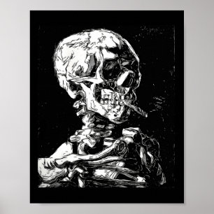 Vincent Van Gogh Skull With Cigarette Skeleton Hal Poster