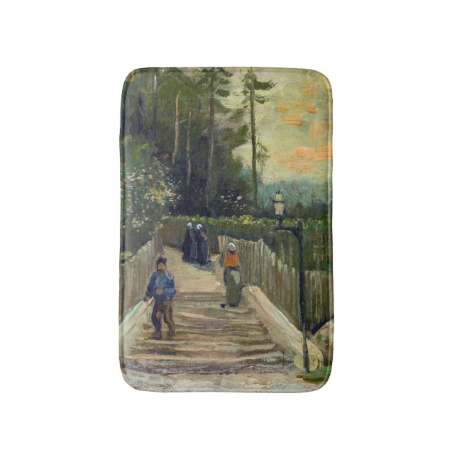 Vincent van Gogh - Sloping Path in Montmartre Bath Mat (Front Vertical)