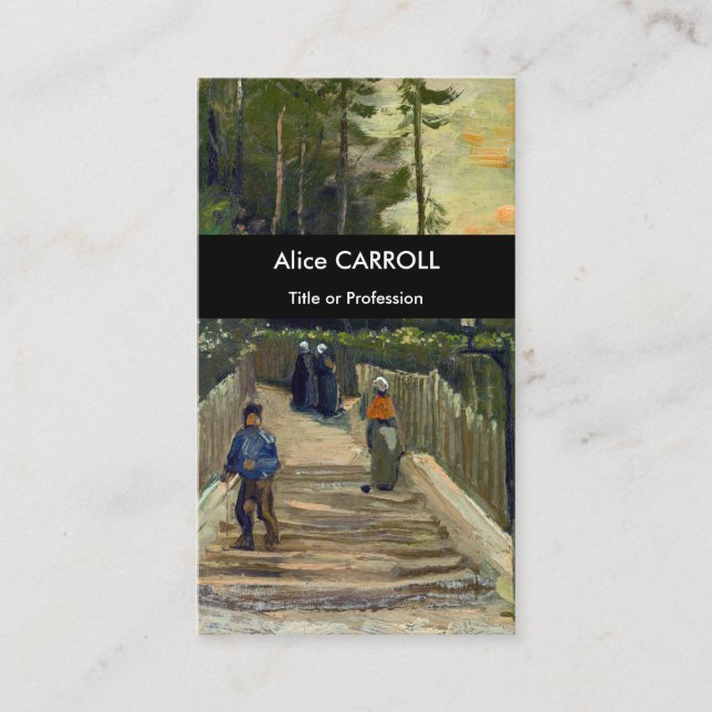 Vincent van Gogh - Sloping Path in Montmartre Business Card (Front)