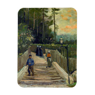 Vincent van Gogh - Sloping Path in Montmartre Magnet