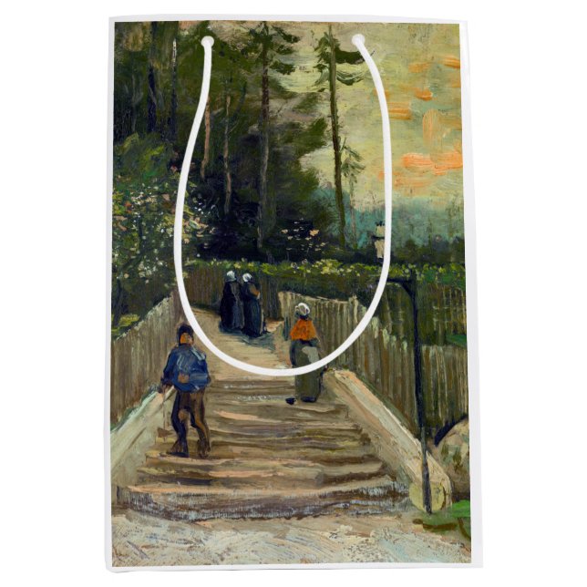 Vincent van Gogh - Sloping Path in Montmartre Medium Gift Bag (Front)