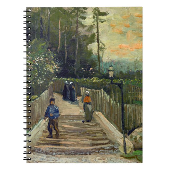 Vincent van Gogh - Sloping Path in Montmartre Notebook (Front)