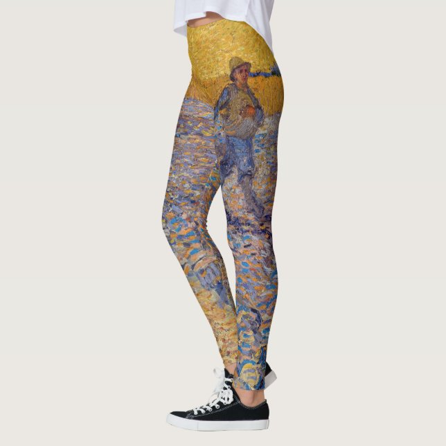 Vincent van Gogh - Sower with Setting Sun Leggings (Left)
