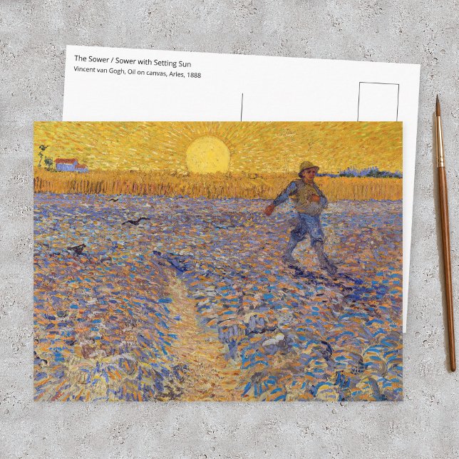 Vincent van Gogh - Sower with Setting Sun Postcard (Creator Uploaded)