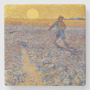 Vincent van Gogh - Sower with Setting Sun Stone Coaster