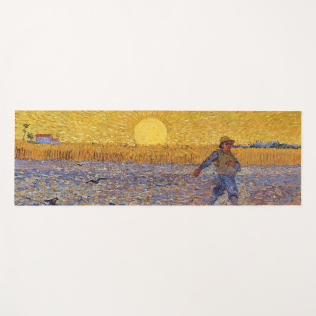 Vincent van Gogh - Sower with Setting Sun Yoga Mat (Front (Horizontal))