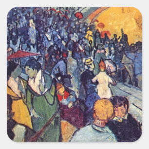 Vincent Van Gogh - Spectators In The Arena Square Sticker