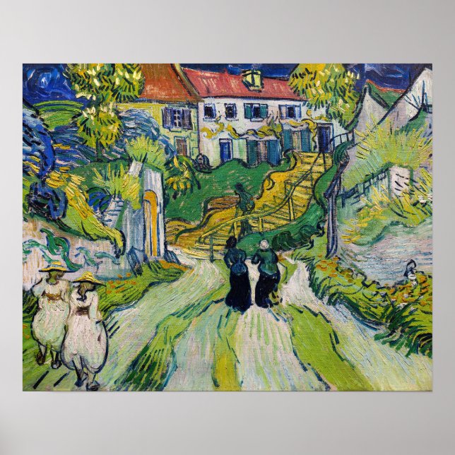 Vincent van Gogh - Stairway at Auvers Poster (Front)