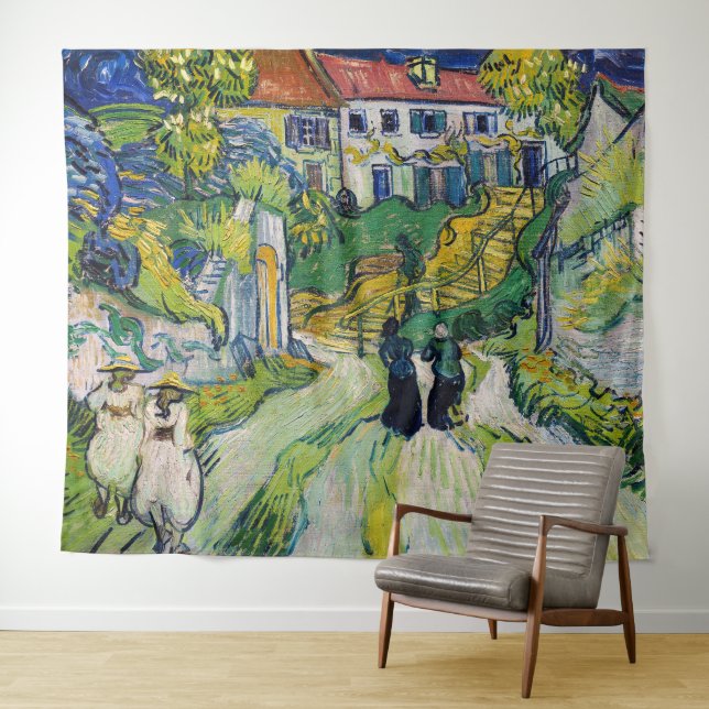Vincent van Gogh - Stairway at Auvers Tapestry (In Situ (Horizontal))