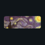 Vincent van Gogh - Starry Night<br><div class="desc">Starry Night (1889) by Vincent van Gogh is a vintage post impressionism fine art landscape nature painting. A view of a city in a valley at night with the clouds swirling, the stars shining and a beautiful golden yellow crescent moon. It was painted during the day from memory and is...</div>