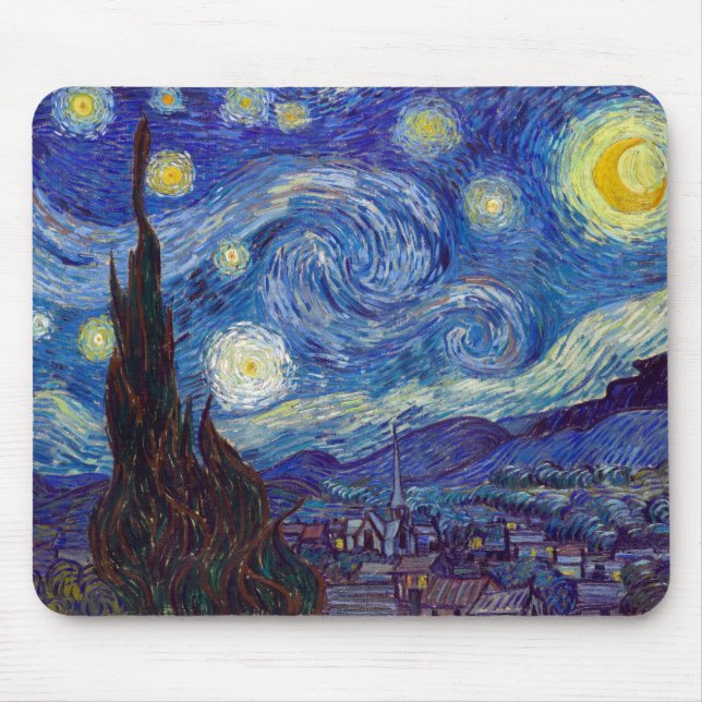 VINCENT VAN GOGH - Starry night 1889 Mouse Pad (Front)