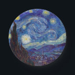 VINCENT VAN GOGH - Starry night 1889 Paper Plate<br><div class="desc">VINCENT VAN GOGH - Starry night 1889
Oil on canvas</div>