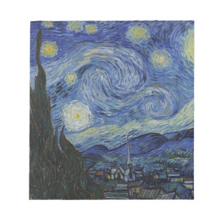 Vincent Van Gogh - Starry Night. Art Painting Notepad