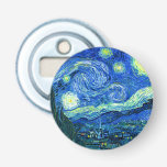 vincent van gogh starry night bottle opener<br><div class="desc">Van Gogh's famous painting,  "The Starry Night." Painted during his stay at the Saint Remy asylum in the 1880's,  van Gogh depicted the rolling hills and cypress trees he saw from his window.  Digitally enhanced by PixDezines.  Copyright © 2008-2016 PixDezines.com™ and PixDezines™ on zazzle.com. All rights reserved.</div>