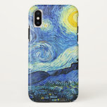 Vincent van Gogh Starry Night Case-Mate iPhone Case<br><div class="desc">This image is the oil on canvas painting "The Starry Night" done in 1889 by Dutch post-impressionist artist Vincent Willem van Gogh (1853-1890). It is a night view of the village of Saint-Remy as seen from the window in his room at the sanitarium. It is our Fine Art Series no....</div>