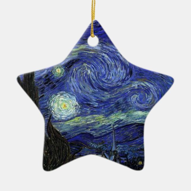 Vincent van Gogh, Starry Night Ceramic Tree Decoration (Front)