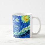 vincent van gogh starry night coffee mug<br><div class="desc">Van Gogh's famous painting,  "The Starry Night." Painted during his stay at the Saint Remy asylum in the 1880's,  van Gogh depicted the rolling hills and cypress trees he saw from his window.  Digitally enhanced by PixDezines.  Copyright © 2008-2016 PixDezines.com™ and PixDezines™ on zazzle.com. All rights reserved.</div>