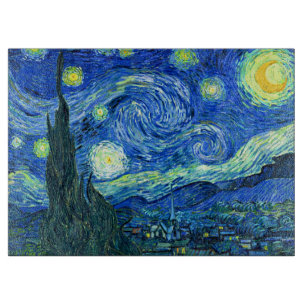 vincent van gogh starry night cutting board