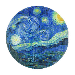 vincent van gogh starry night cutting board