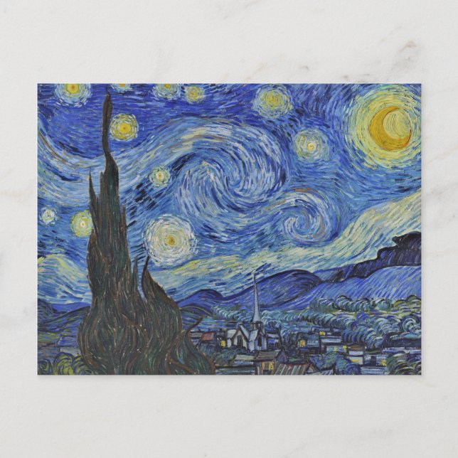 Vincent van Gogh Starry Night GalleryHD Fine Art Postcard (Front)