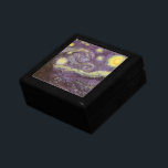 Vincent van Gogh - Starry Night Gift Box<br><div class="desc">Starry Night (1889) by Vincent van Gogh is a vintage post impressionism fine art landscape nature painting. A view of a city in a valley at night with the clouds swirling, the stars shining and a beautiful golden yellow crescent moon. It was painted during the day from memory and is...</div>