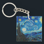 Vincent van Gogh, Starry Night Key Ring<br><div class="desc">Starry Night,  famous painting by Vincent van Gogh</div>