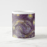 Vincent van Gogh - Starry Night Large Coffee Mug<br><div class="desc">Starry Night (1889) by Vincent van Gogh is a vintage post impressionism fine art landscape nature painting. A view of a city in a valley at night with the clouds swirling, the stars shining and a beautiful golden yellow crescent moon. It was painted during the day from memory and is...</div>