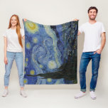 Vincent Van Gogh Starry Night Masterpiece  Fleece Blanket<br><div class="desc">Vincent Van Gogh Starry Night Masterpiece blanket. Makes a great birthday gift or Christmas present. For her or for him. One of the most loved impressionist painting of all time. Buy this mug for the office or home. Buy this blanket for father's day gift. Choose your size style and colour....</div>