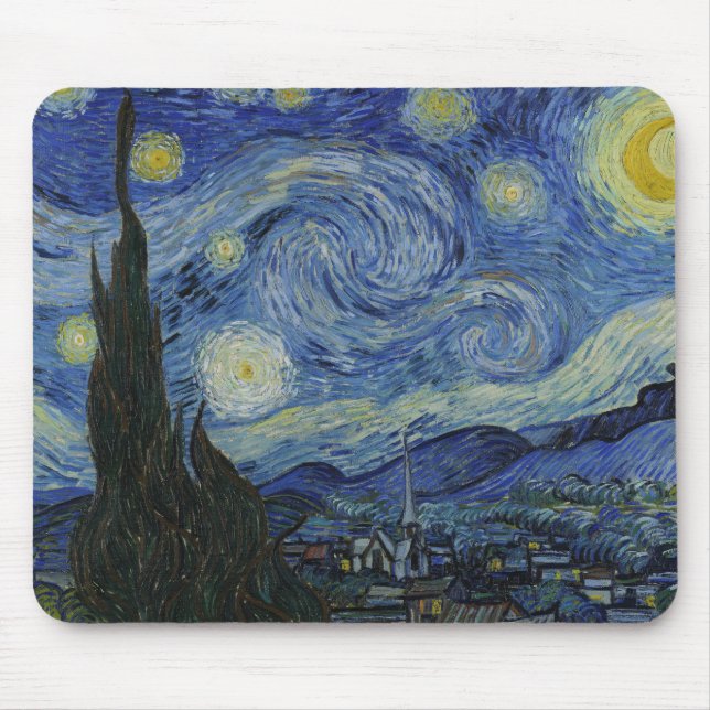 Vincent van Gogh - Starry Night Mouse Pad (Front)